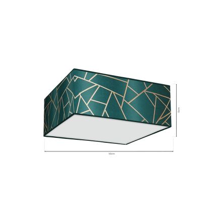 Plafond Lamp ZIGGY 3xE27/60W/230V groen/goud