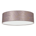 Plafond Lamp ZIGGY 3xE27/60W/230V roze/goud