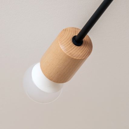 Plafondkroonluchter CAMBRIDGE 4xE27/15W/230V, grenen