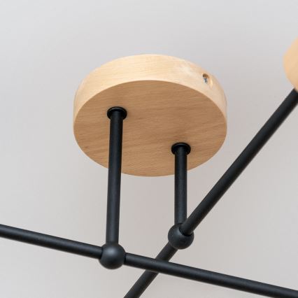 Plafondkroonluchter CAMBRIDGE 4xE27/15W/230V, grenen