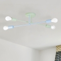 Plafondkroonluchter CAMBRIDGE 4xE27/15W/230V groen/blauw