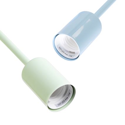 Plafondkroonluchter CAMBRIDGE 4xE27/15W/230V groen/blauw