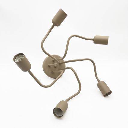 Plafondkroonluchter CHARLIE 5xE27/15W/230V beige