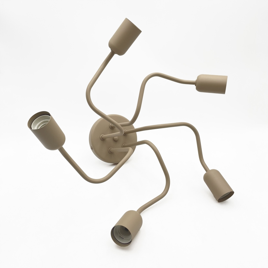Plafondkroonluchter CHARLIE 5xE27/15W/230V beige