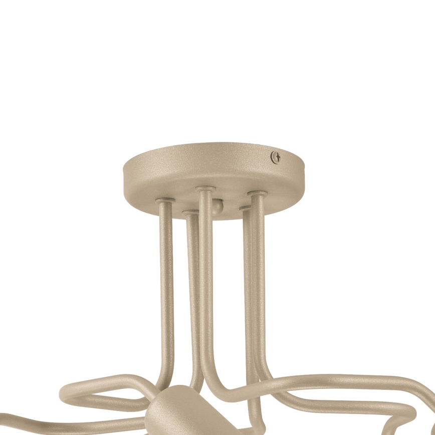 Plafondkroonluchter CHARLIE 5xE27/15W/230V beige