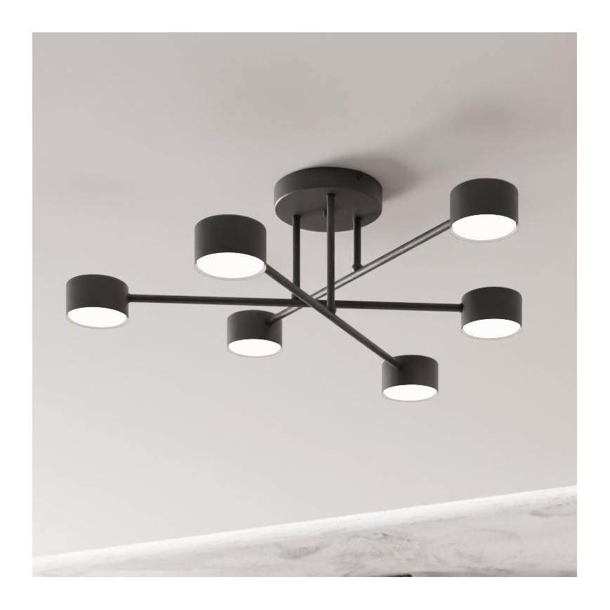 Plafondkroonluchter HALO 6xGX53/10W/230V, zwart