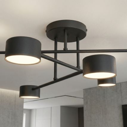 Plafondkroonluchter HALO 6xGX53/10W/230V, zwart