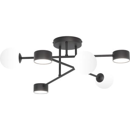 Plafondkroonluchter HOLON 3xG9/8W/230V + 3xGX53/12W, zwart