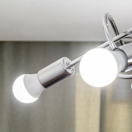 Plafondkroonluchter OXFORD 5xE27/15W/230V glanzend chroom