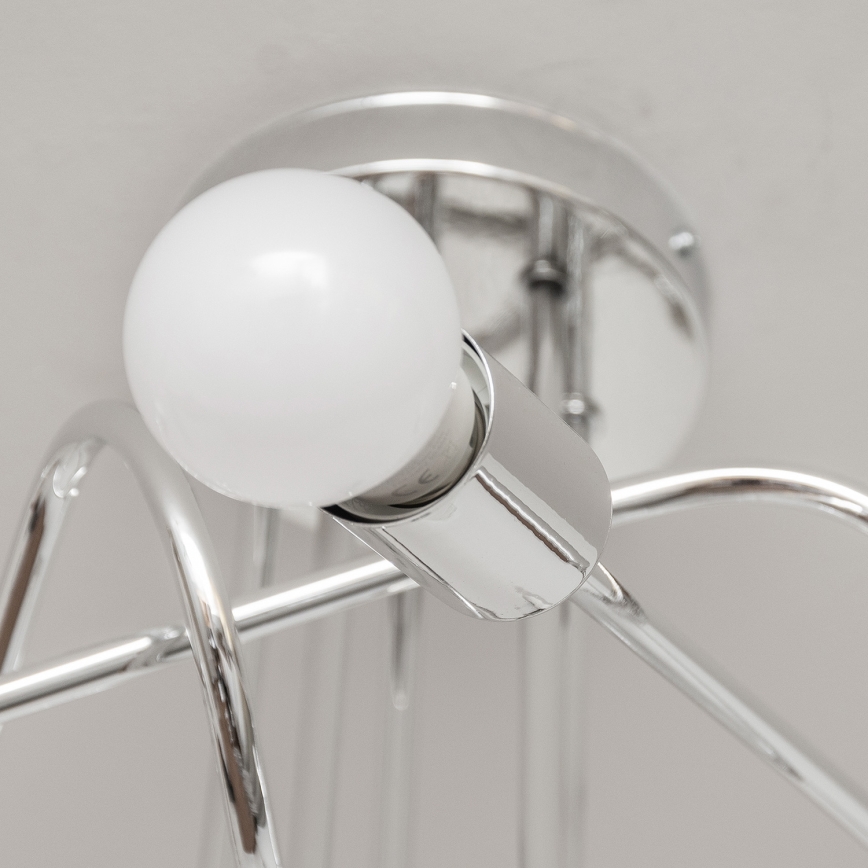 Plafondkroonluchter OXFORD 5xE27/15W/230V glanzend chroom