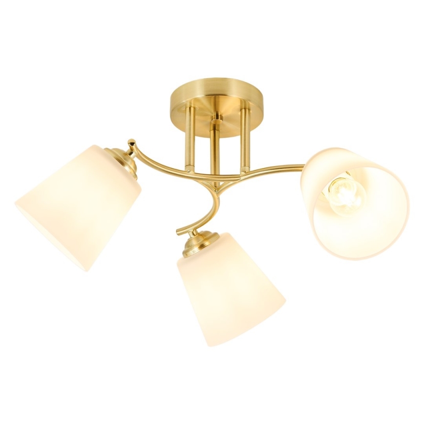 Plafondkroonluchter PAFOS 3xE27/15W/230V goud