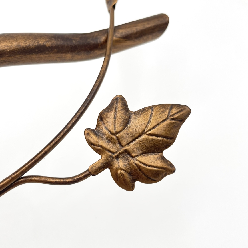 Plafondkroonluchter ROZETA 3xE14/40W/230V bronskleurig