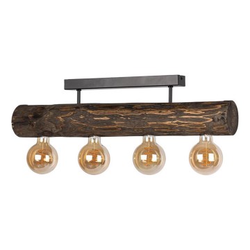 Plafondkroonluchter TRABO 4xE27/60W/230V dennenhout