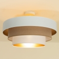 Plafondkroonluchter WENTA 1xE27/60W/230V Ø 50 cm beige/jute