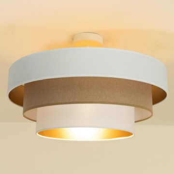 Plafondkroonluchter WENTA 1xE27/60W/230V Ø 50 cm beige/jute