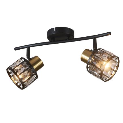 Plafondkroonluchter ZAHARA 2xE27/10W/230V zwart