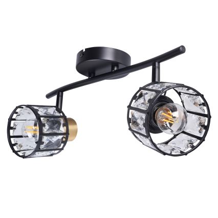 Plafondkroonluchter ZAHARA 2xE27/10W/230V zwart