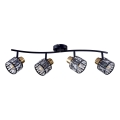 Plafondkroonluchter ZAHARA 4xE27/10W/230V zwart