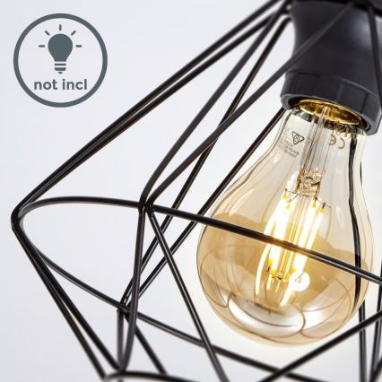 Plafondlamp 1xE27/40W/230V zwart