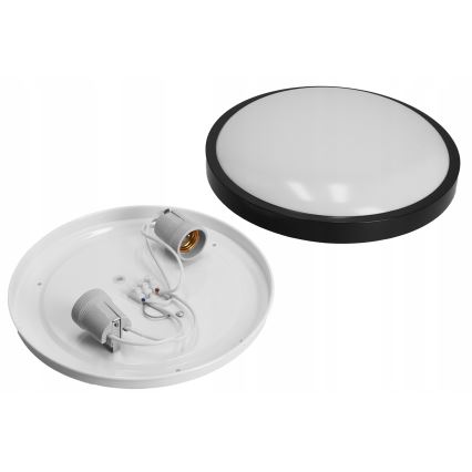 Plafondlamp 2x E27/40W/230V Ø 29,5 cm zwart