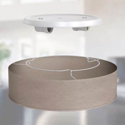 Plafondlamp 2xE27/40W/230V Ø 38 cm beige