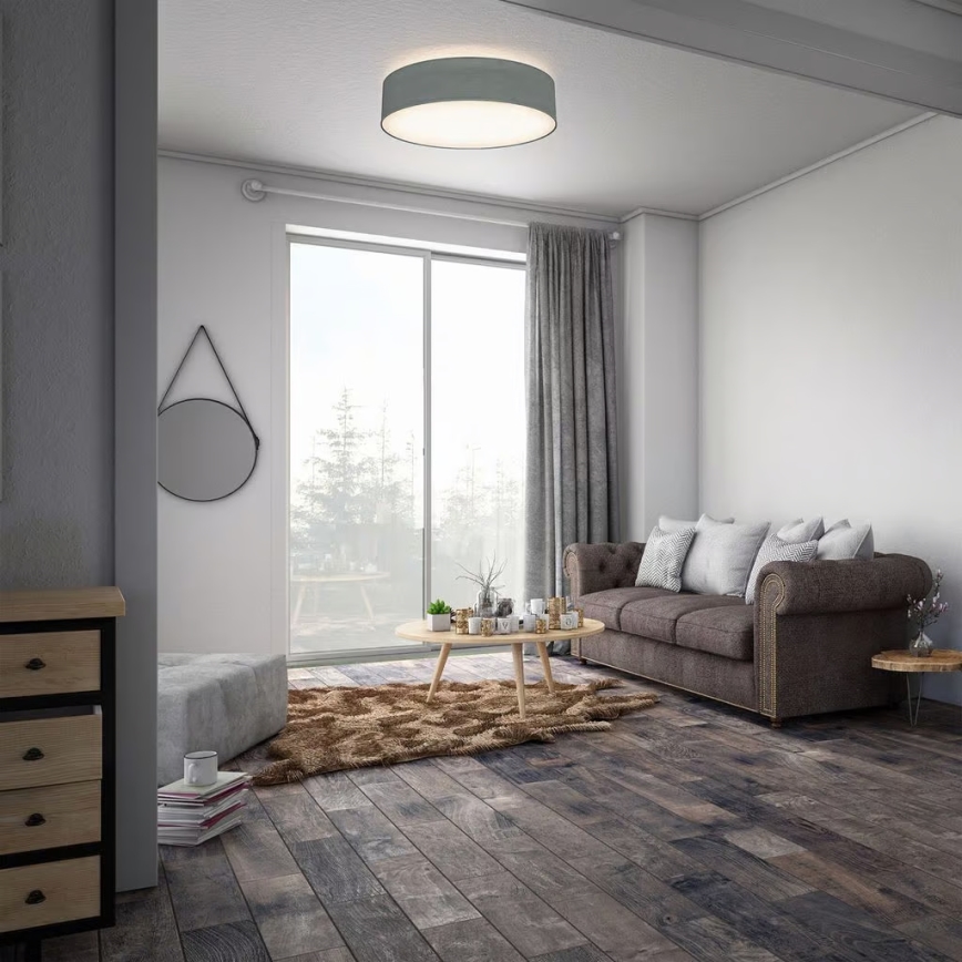 Plafondlamp 2xE27/40W/230V, Ø 38 cm, grijs