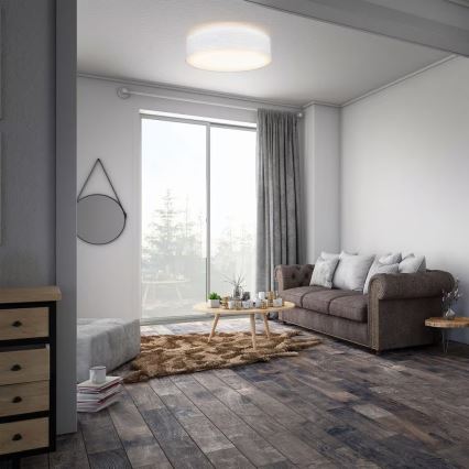 Plafondlamp 2xE27/40W/230V Ø 38 cm wit