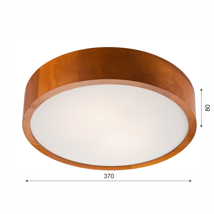 Plafondlamp 2xE27/60W/230V grenen