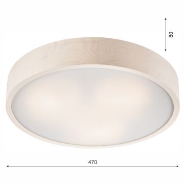 Plafondlamp 3xE27/60W/230V grenen - FSC gecertificeerd