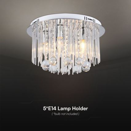 Plafondlamp 5xE14/40W/230V diameter 40 cm