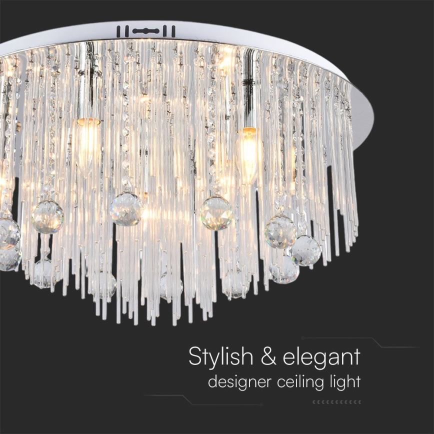 Plafondlamp 9xE14/40W/230V diameter 60 cm