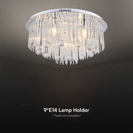 Plafondlamp 9xE14/40W/230V diameter 60 cm