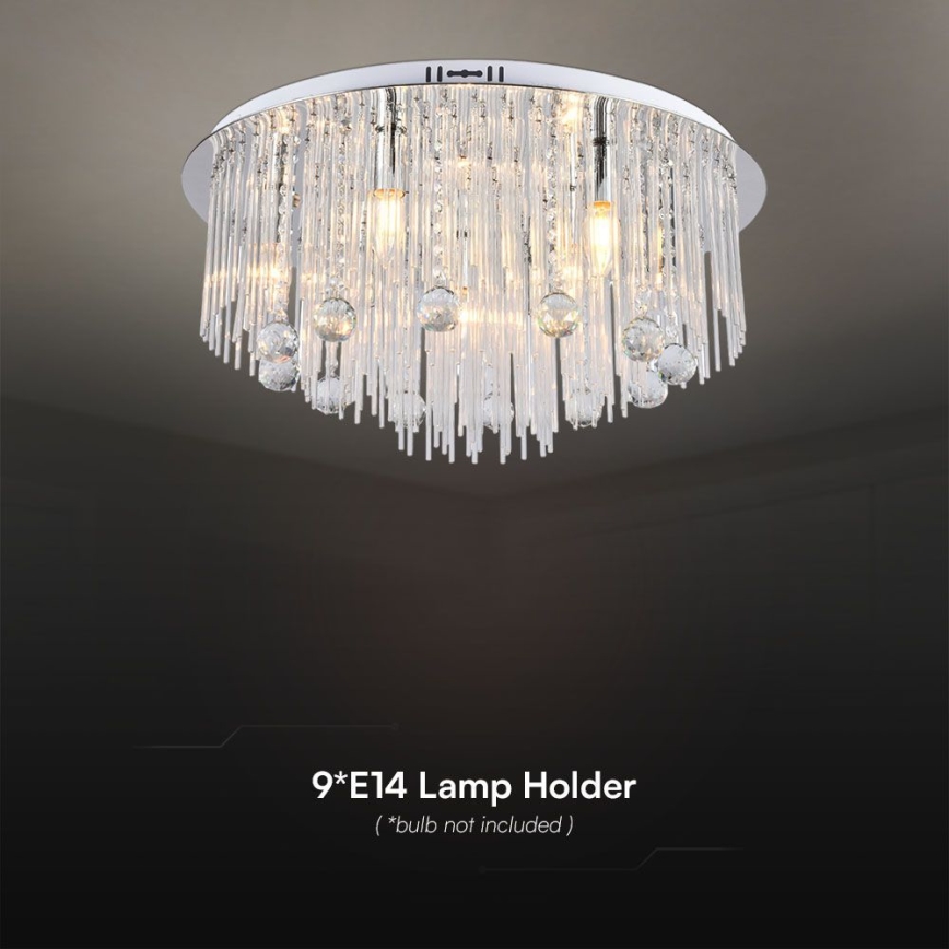 Plafondlamp 9xE14/40W/230V diameter 60 cm