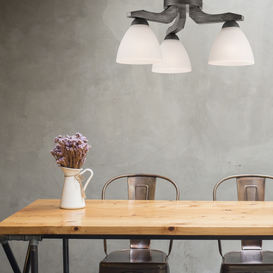 Opbouwlamp ADRIANO 3xE27/60W/230V beuk