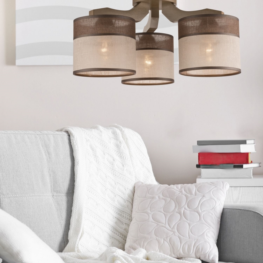 Opbouwlamp ANDREA 3xE27/60W/230V beuk