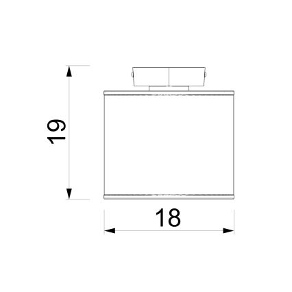Plafondlamp ARDEN 1xE27/15W/230V Ø 18 cm zwart