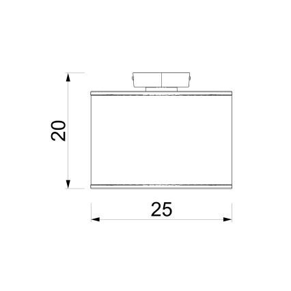 Plafondlamp ARDEN 1xE27/15W/230V Ø 25 cm zwart