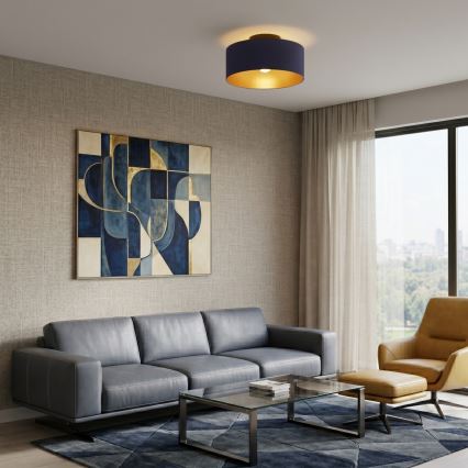 Plafondlamp ARDEN 1xE27/15W/230V Ø 40 cm blauw