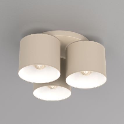 Plafondlamp ARDEN 3xE27/15W/230V Ø 30 cm beige