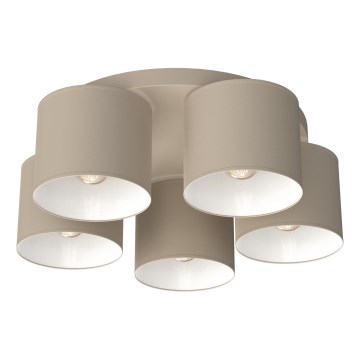 Plafondlamp ARDEN 5xE27/15W/230V Ø 44 cm beige