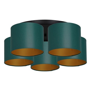 Plafondlamp ARDEN 5xE27/60W/230V groen/goud