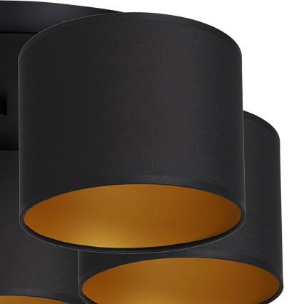 Plafondlamp ARDEN 5xE27/60W/230V zwart/goud