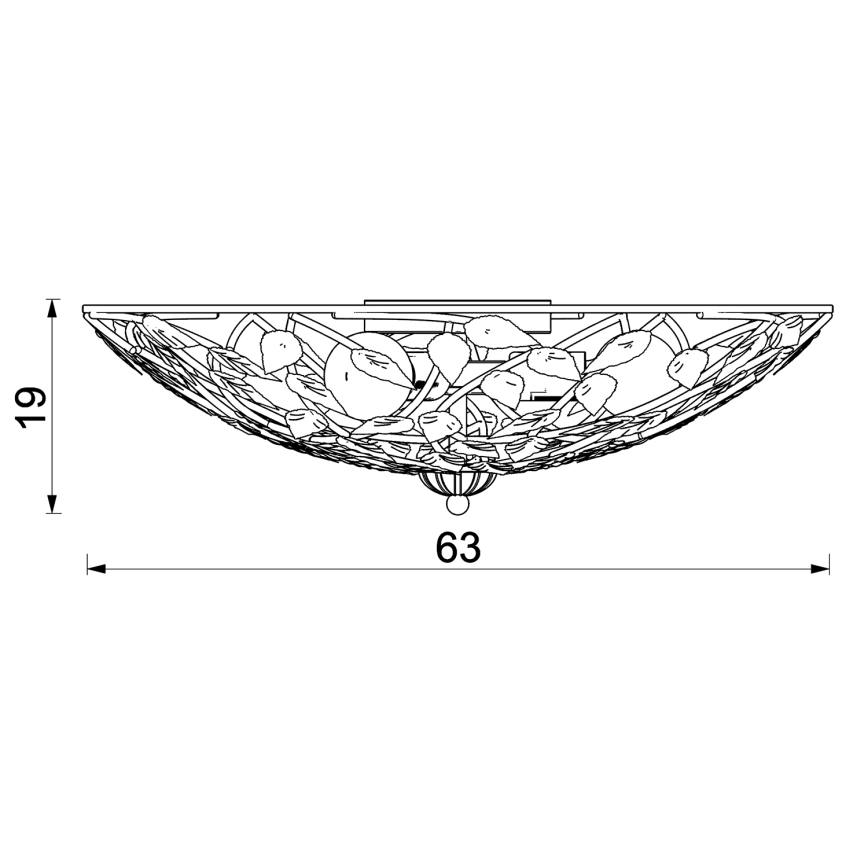 Plafondlamp ARION 3xE27/15W/230V wit/patina