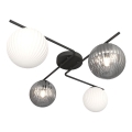 Plafondlamp AZURA 4xE14/10W/230V zwart/grijs/wit