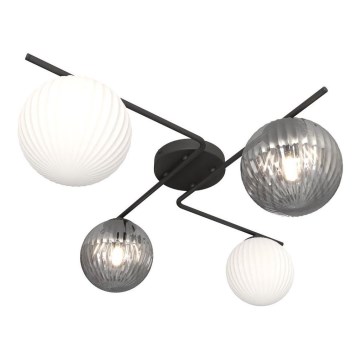 Plafondlamp AZURA 4xE14/10W/230V zwart/grijs/wit