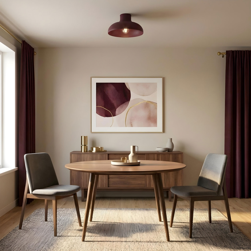 Plafondlamp BASCA 1xE27/15W/230V Ø 40 cm bordeaux