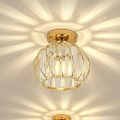 Plafondlamp BELLA, 1x E27 (40W), 230V, Ø 20 cm, goudkleurig