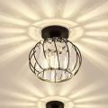 Plafondlamp BELLA 1xE27/40W/230V Ø 20 cm zwart