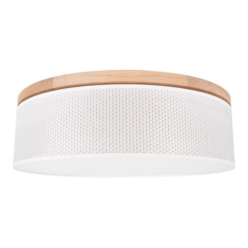 Plafondlamp BENITA 2xE27/25W/230V diameter 48 cm crème/eiken