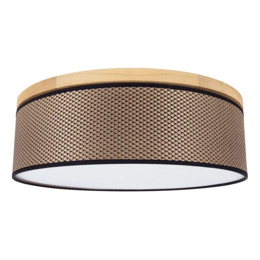 Plafondlamp BENITA 2xE27/25W/230V Ø 48 cm bruin/eiken